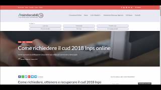 Certificazione unica 2018 Inps online come richiederla [upl. by Mirabelle432]