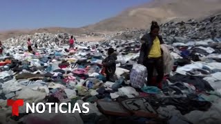 Planeta Tierra Ellos se unen para reutilizar la ropa convertida en basura  Noticias Telemundo [upl. by Trevar796]