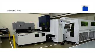 TRUMPF punching and punch laser processing TruMatic 1000 fiber  The economical compact machine [upl. by Arbuckle83]