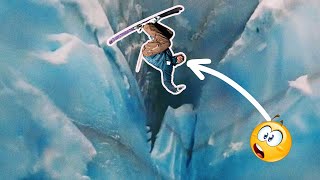 TERRIFYING French Skier FALLS INTO HOLE Barely Survived Would You Still SKI OFF PIST skiing [upl. by Florida]