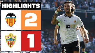 VALENCIA CF 2  1 UD ALMERÍA  RESUMEN LALIGA EA SPORTS [upl. by Ayotal]