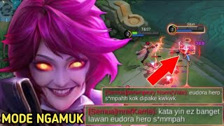 EUDORA DIKATAIN HERO S4MPAH AUTO LOCK VALE amp YIN TANPA AMPUN  MOBILE LEGENDS [upl. by Alyakam79]