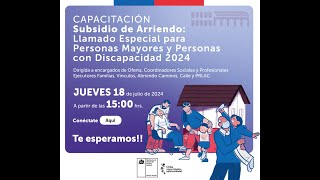 Subsidio de Arriendo Llamado Especial para Personas Mayores y Personas con Discapacidad 2024 [upl. by Barvick]