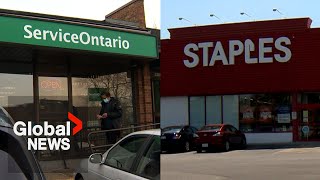 6 Service Ontario centres move into Staples retail stores [upl. by Barnaba]