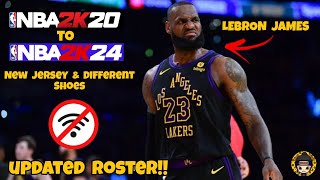 NBA 2K20 TO NBA 2K24 UPDATED ROSTER  NEW JERSEY amp DIFFERENT SHOES on android mobile  Gameplay [upl. by Rotow37]