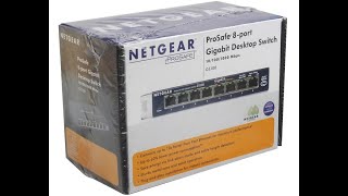 GS108 NetGear ProSafe 8Ports 101001000Mbps Gigabit Ethernet Switch with Metal Case [upl. by Stedt]