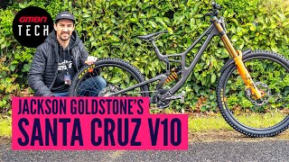 Santa Cruz V108 DH Pro Bike Check  Jackson Goldstone [upl. by Lejna]