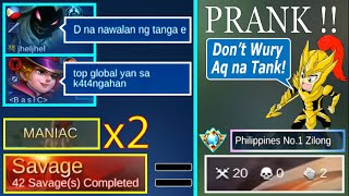 PRANK 18 AKO NA TANK Laptrip  Top 1 PHGlobal Zilong Inuyasha MLBB [upl. by Laughton]