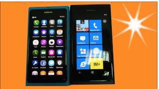 Nokia N9 VS Nokia Lumia 800 [upl. by Enyamrahc580]