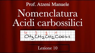 Nomenclatura Acidi Carbossilici L10 ProfAtzeni ISCRIVITI [upl. by Ariella628]