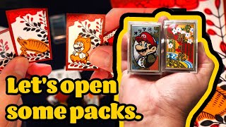 Nintendo Hanafuda Playing Cards Deck Review  Lets open some packs [upl. by Ordnaxela]