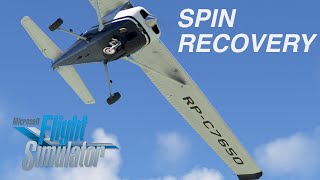 MSFS  Cessna 152  Spin Recovery [upl. by Ollayos]