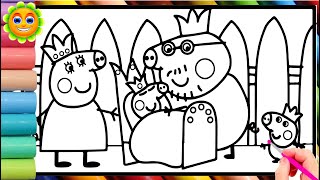 Drawing and Coloring Peppa Pig is queen Drawing and Coloring Peppa Pig For Kids [upl. by Acinorahs]