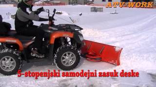 ATV Snow Plow  ATV Work [upl. by Nirrej]