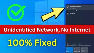 Fix Unidentified Network No Internet Windows 10 Laptop PC  UNIDENTIFIED NETWORK No Internet Access [upl. by Othella]