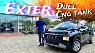 Hyundai Exter Duel CNG Tank🔥 price amp top hidden features  27 Kmkg mileage  bifuel technology [upl. by Kalli369]