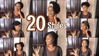 20 WAYS TO STYLE your short kinky twists elegant  trendy hairstyles hairtutorial kinkyhair hair [upl. by Ayerdna456]