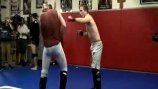 Chael Sonnen exclusive sparring footage [upl. by Dnomad]