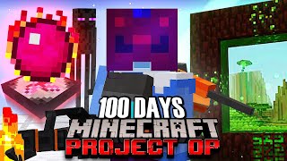 I Survived 100 Days in Project Overpowered Skyblock in Minecraft [upl. by Hoisch]