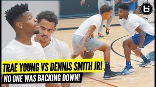 TRAE YOUNG VS DENNIS SMITH JR EPIC Open Run Turned Into Playground BATTLE [upl. by Ardnossak]