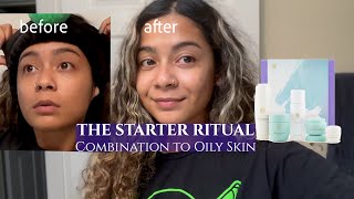 Tatchas starter ritual Combination to Oily Skin set review  demo [upl. by Ruthanne]