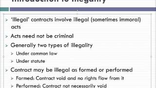 Illegality Lecture 1 of 4 [upl. by Komara]