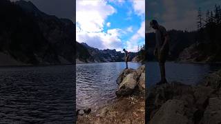 Snow Lake on the last day of summer 2024 hiking mountainlovers pnw alpinelake [upl. by Adriana]