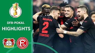 UNBEATEN Leverkusen enters the FINAL  Leverkusen vs Düsseldorf 40  Highlights  DFBPokal [upl. by Fredi228]