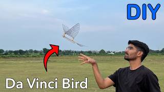 Make A Flying Bird With Rubber Motor At Home ornithopter how [upl. by Wilcox]