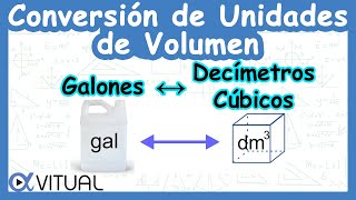 🧊 Conversión de Unidades de Volumen Galones gal a Decímetros Cúbicos dm³ [upl. by Leighton]