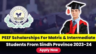 PEEF Scholarships For Matric amp Intermediate Students 2024  How To Apply For PEEF Scholarship [upl. by Ela]