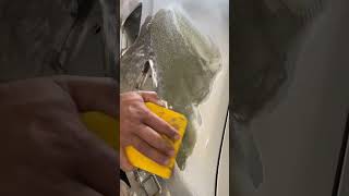 Applying polyester fiberglass on quarter nicely art artist automobile ararautozoneas [upl. by Ajssatan]