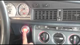 MercedesBenz 190E 26 W201 M103 engine start button [upl. by Bailar68]