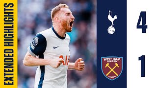 Tottenham Hotspur 41 West Ham  EXTENDED PREMIER LEAGUE HIGHLIGHTS [upl. by Gardener508]