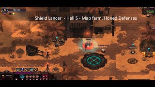 Hero Siege 2 Season 4 Shield Lancer Honed Defense Hell 5 Map farm build [upl. by Niknar994]