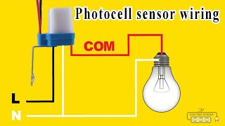 photocell sensor wiring practical video [upl. by Elatan840]