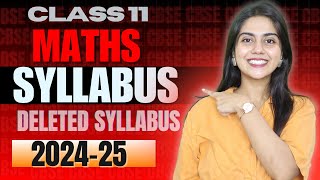 Class 11 MATHS Syllabus 20242025  Class 11 Maths New Reduced Syllabus 2025  CBSE Breaking news🔥 [upl. by Eninnaj]