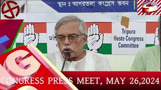 CONGRESS PRESS MEET ON MAY 262024 agtlive24x7 [upl. by Graehme]