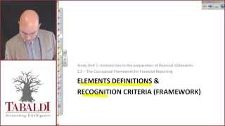 FAC1601  SU1  Elements Definitions and Recognition Criteria [upl. by Abbi]