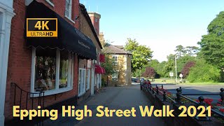 Epping High Street Walk  4K HD  July 2021 Essex  Virtual Walking Tour  POV  ASMR  Here We Go [upl. by Latrina363]