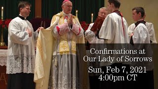 Confirmations Ceremony with Bishop Fellay  Phoenix AZ  Feb 7 2021 4pm CT [upl. by Milah]