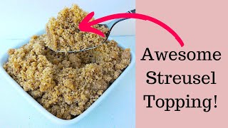 How to Make Easy and Super Yummy Streusel Topping  Adventures In Yum [upl. by Hannahsohs]