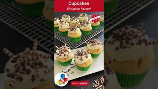 Cupcakes mit FrischkäseTopping  einfaches Rezept mit Schrittanleitung [upl. by Aara639]