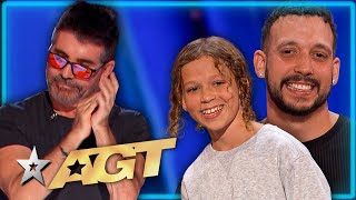 Father and Son Duo Get a Standing Ovation on Americas Got Talent 2024 [upl. by Htaeh]