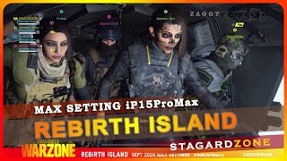 Warzone Mobile Rebirth Island  iPhone 15 Pro Max  Max Settings Gameplay  Stagardzone [upl. by Nai]