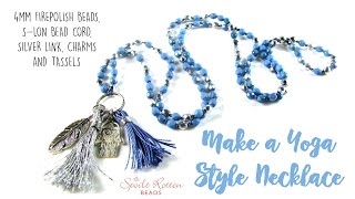 Yoga Style Necklace  Knotted Beads [upl. by Wyon]