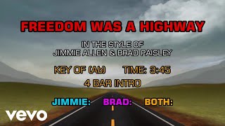 Brad Paisley Jimmie Allen  Freedom Was A Highway Karaoke [upl. by Esiouqrut]