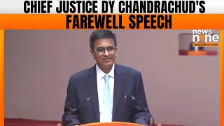 Chief Justice DY Chandrachuds Farewell Speech A Heartfelt Thank You and Mother’s Wisdom  News9 [upl. by Danaher]