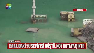 Barajdaki su seviyesi düştü köy ortaya çıktı [upl. by Nerland661]