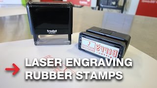 Laser Engraving Rubber Stamps  Customizing Stamps with Trodat [upl. by Drol29]